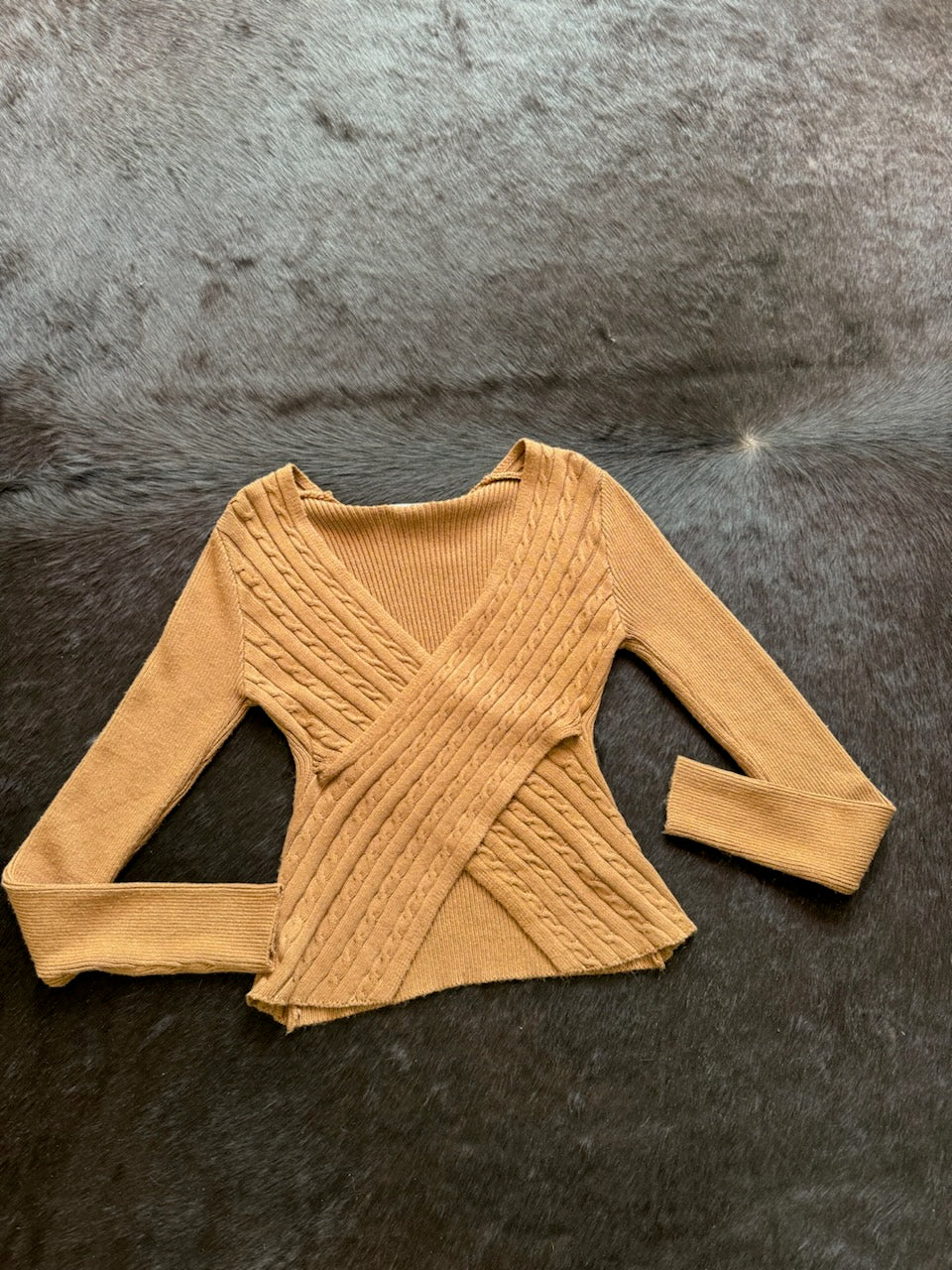 Camel Sweater Top