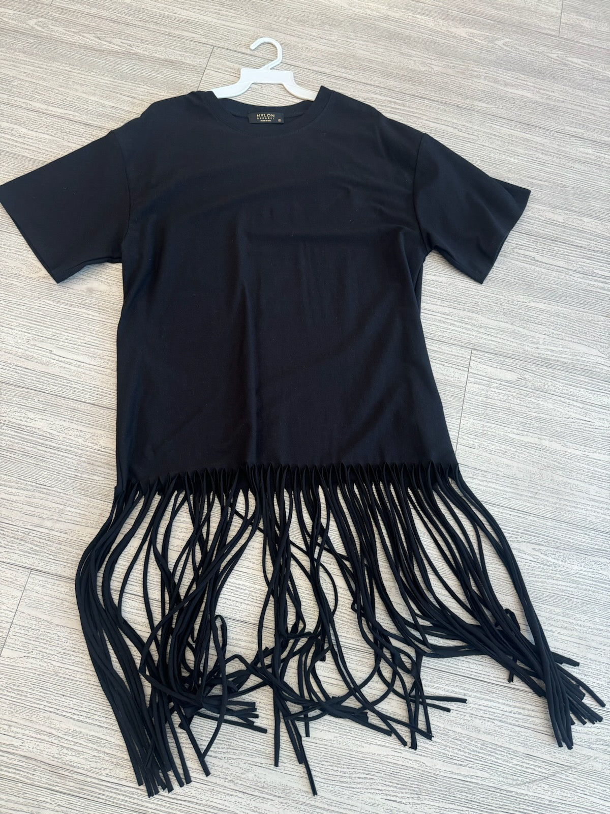 Oversized Black Shingle Top