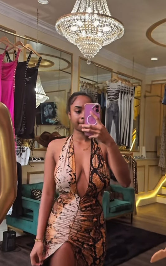 Snake Long Maxi Dress