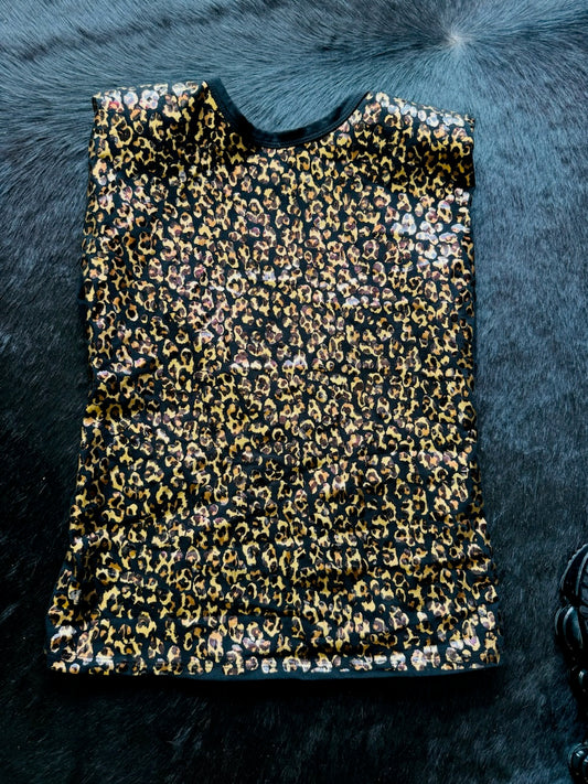 Bronze Leopard Print Top